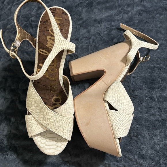 Sam Edelman Corbin Snake Print  Platform Shoes - Picture 1 of 6